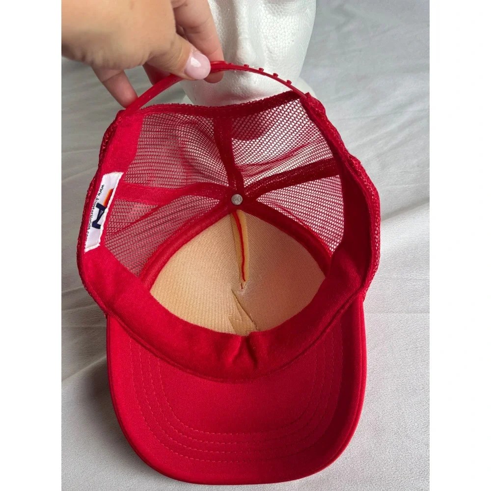 Aviator Nation Red Lightning Bolt Trucker Hat Snapback Cap & AV Koozie Aspen CO